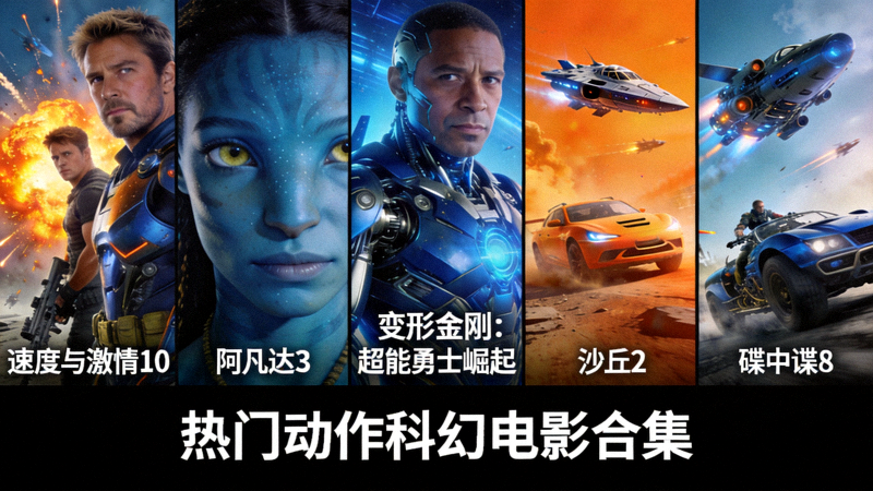 热门电影大片合集展示 - 高清动作科幻电影封面